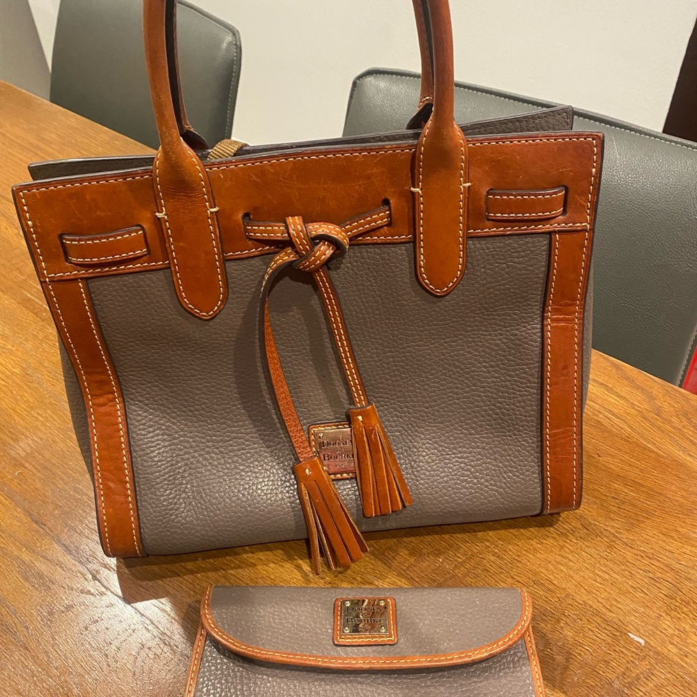 Dooney & Bourke Brown and Gray Shoulder Bag